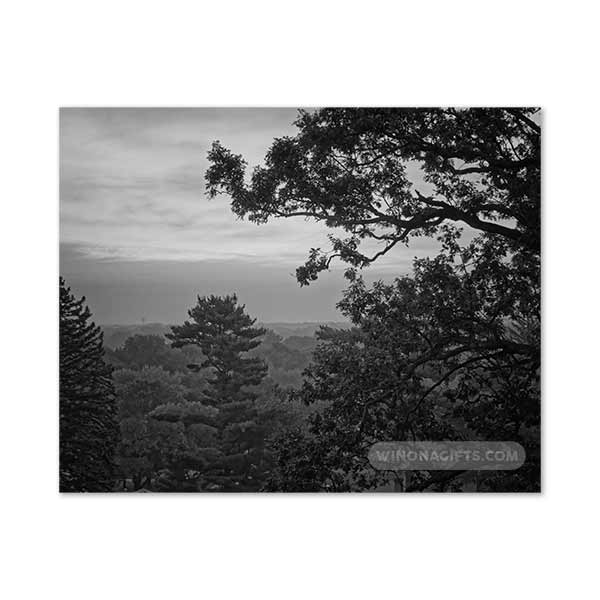 Winona Minn Black & White Photograph Woodlawn Dawn