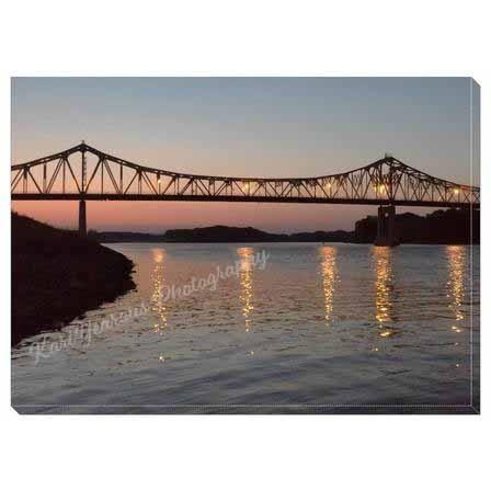 Canvas Wrap 5"x7" Winona Bridge At Sunset - Kari Yearous Photography