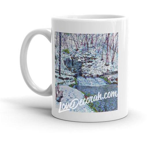 Mug Siewer Spring in Decorah, Iowa, Stained Glass Look