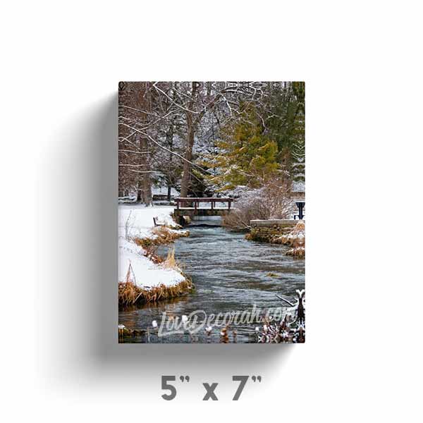 Mini 5" x 7" Siewer Springs in Winter Decorah Iowa
