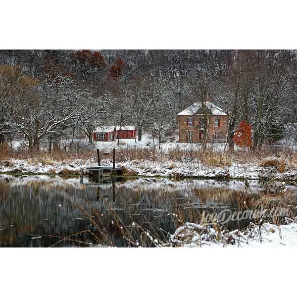 Hjelle House With Trout Rearing Pond Decorah Iowa - Art Print - Kari Yearous Photography WinonaGifts KetoGifts LoveDecorah