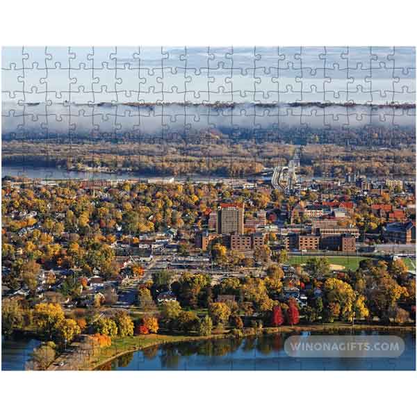 Winona Minnesota Puzzle City View from Garvin Heights