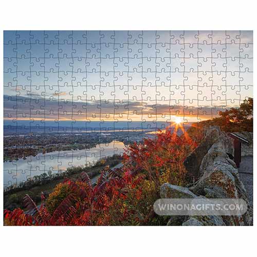 Garvin Heights Sunrise Puzzle Winona Minnesota - Kari Yearous Photography WinonaGifts KetoGifts LoveDecorah