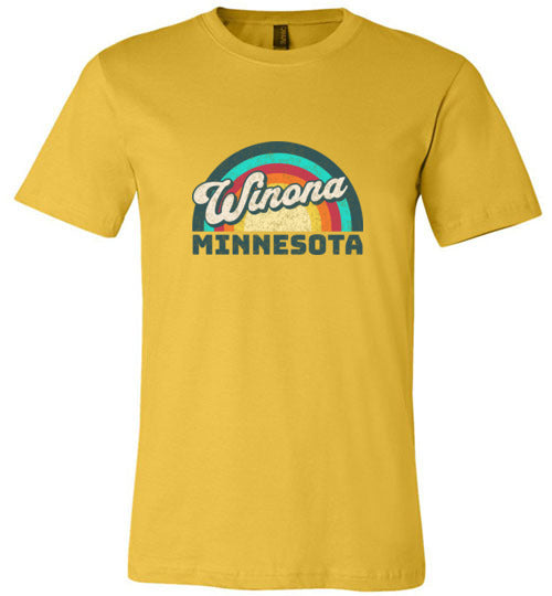 Winona Minnesota T-Shirt Rainbow Retro