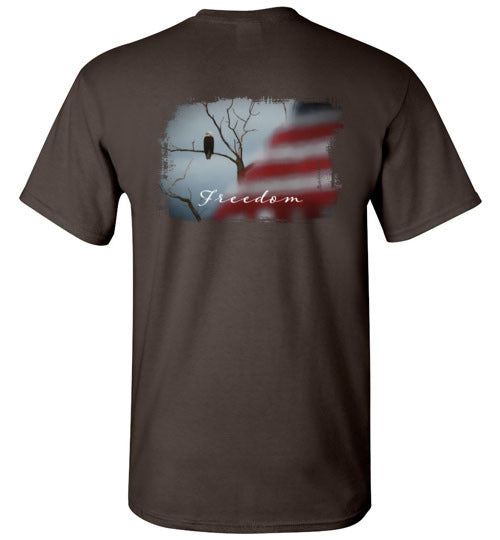 Eagle with American Flag Freedom Short-Sleeved T-Shirt