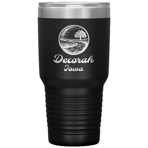 Decorah Iowa 30 oz Insulated Coffee Tumbler Woodcut River