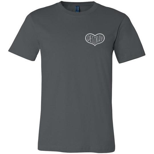 Decorah T-Shirt White Typography Heart - Kari Yearous Photography