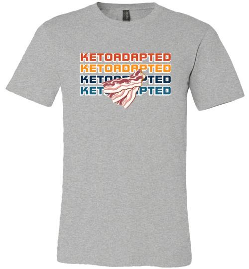 Keto Ketoadapted T-Shirt, Ketoadapted with Bacon, Canvas Unisex - Kari Yearous Photography WinonaGifts KetoGifts LoveDecorah