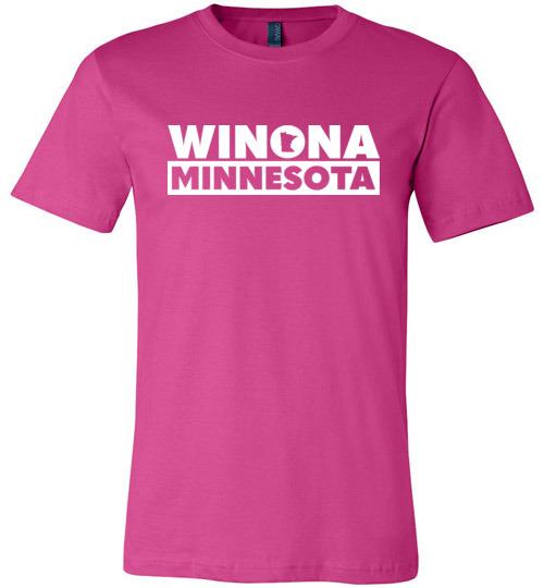 Winona Minnesota T-Shirt, State in O Design, Canvas Unisex - Kari Yearous Photography WinonaGifts KetoGifts LoveDecorah