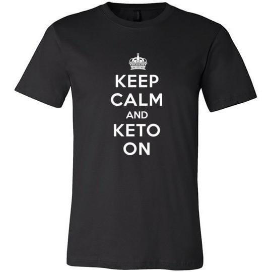 Keto T-Shirt Keep Calm and Keto On, Canvas Unisex T-Shirt - Kari Yearous Photography WinonaGifts KetoGifts LoveDecorah