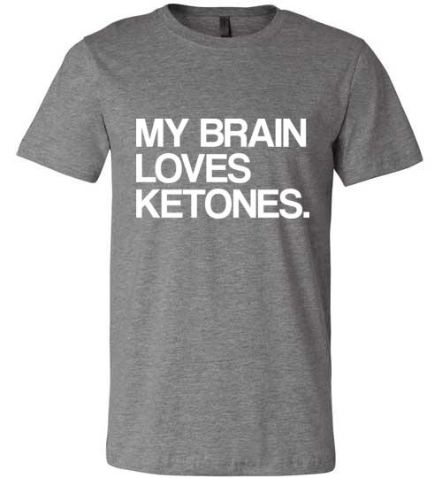 Keto Shirt My Brain Loves Ketones, Int'l Listing - Kari Yearous Photography WinonaGifts KetoGifts LoveDecorah
