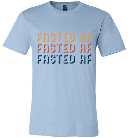 Fasted AF T-Shirt Fasting Shirt, Canvas Unisex - Kari Yearous Photography WinonaGifts KetoGifts LoveDecorah