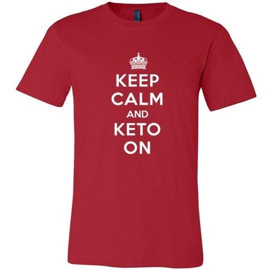 Keto T-Shirt Keep Calm and Keto On, Canvas Unisex T-Shirt - Kari Yearous Photography WinonaGifts KetoGifts LoveDecorah