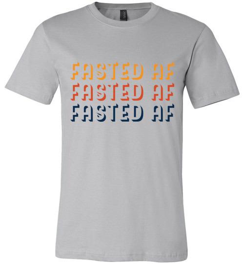 Fasted AF T-Shirt Fasting Shirt, Canvas Unisex - Kari Yearous Photography WinonaGifts KetoGifts LoveDecorah