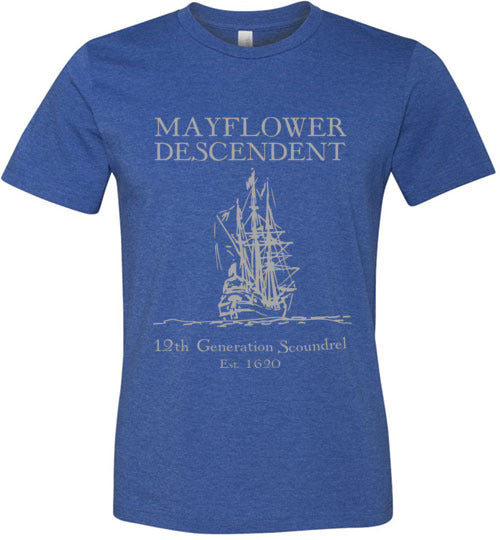 Mayflower Descendent T-shirt 12th Generation Est. 1620