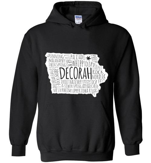 Decorah Iowa Kids Sweatshirt, Decorah Map - Kari Yearous Photography WinonaGifts KetoGifts LoveDecorah