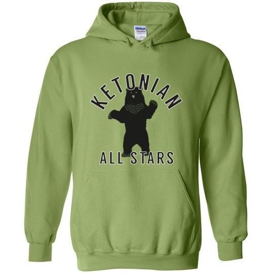 Keto Hoodie, Ketonian All Stars Standing Bear, Gildan Heavy Blend - Kari Yearous Photography WinonaGifts KetoGifts LoveDecorah