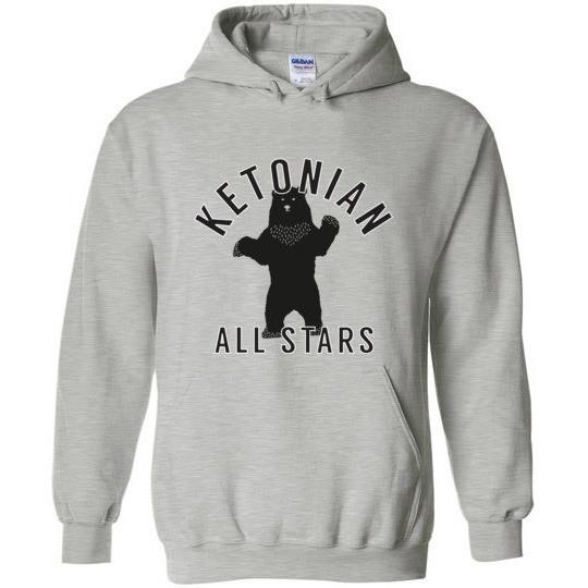 Keto Hoodie, Ketonian All Stars Standing Bear, Gildan Heavy Blend - Kari Yearous Photography WinonaGifts KetoGifts LoveDecorah