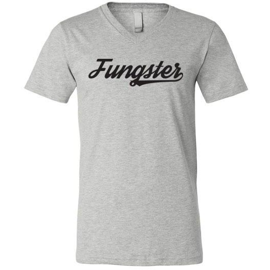 Fasting Fungster T-Shirt, Black on Light, Canvas Unisex V-Neck - Kari Yearous Photography WinonaGifts KetoGifts LoveDecorah
