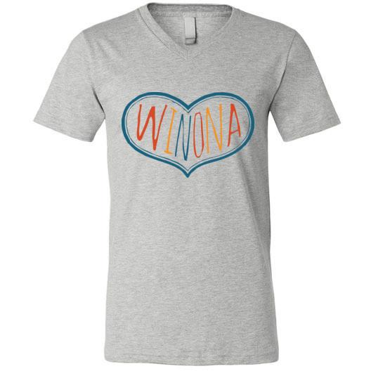 Winona MN T-Shirt Multicolor Heart, Short Sleeve - Kari Yearous Photography WinonaGifts KetoGifts LoveDecorah