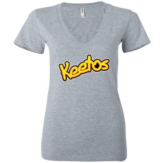 Funny Keto T-Shirt Keetos, Bella Ladies Deep V-Neck - Kari Yearous Photography WinonaGifts KetoGifts LoveDecorah