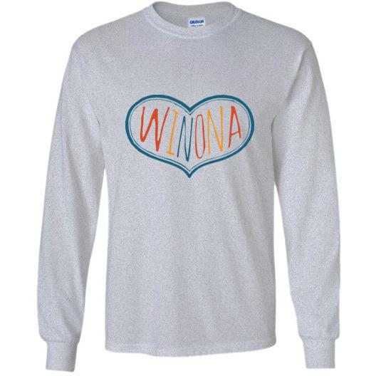 Winona Hoodie Sweatshirt + Long Sleeve Tee, Multicolor Heart - Kari Yearous Photography WinonaGifts KetoGifts LoveDecorah