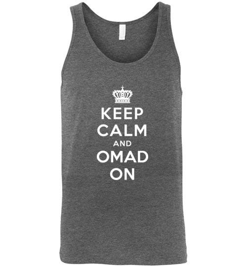 Keep Calm and OMAD On Fasting Tank Top, Unisex Tank - Kari Yearous Photography WinonaGifts KetoGifts LoveDecorah