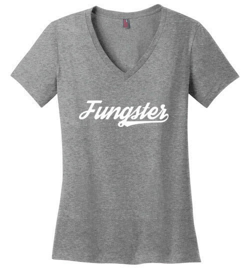 Fungster T-Shirt, Ladies Perfect Weight V-Neck, Australian Listing