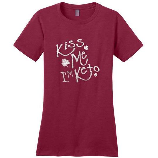 Women's Keto T-Shirt Kiss Me I'm Keto, Perfect Weight Tee - Kari Yearous Photography WinonaGifts KetoGifts LoveDecorah