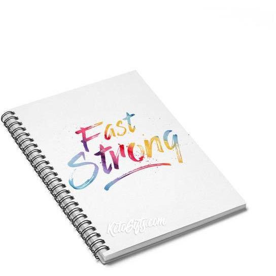 Fasting Encouragement Notebook Fast Strong - Kari Yearous Photography WinonaGifts KetoGifts LoveDecorah