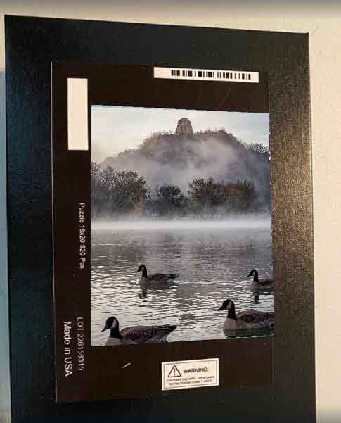 Winona MN Puzzle 520 Pieces Sugarloaf with Canada Geese