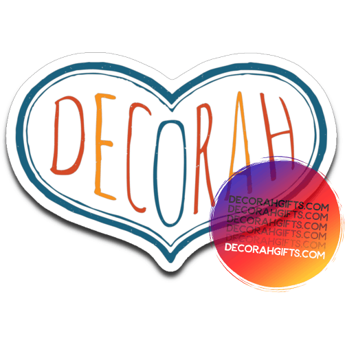 Decorah Decal Heart Typography Colors - Kari Yearous Photography