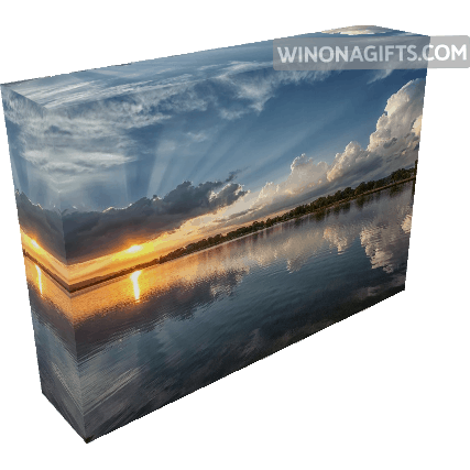 Canvas Wrap 5" x 7" July Sunset East Lake Winona - Kari Yearous Photography WinonaGifts KetoGifts LoveDecorah