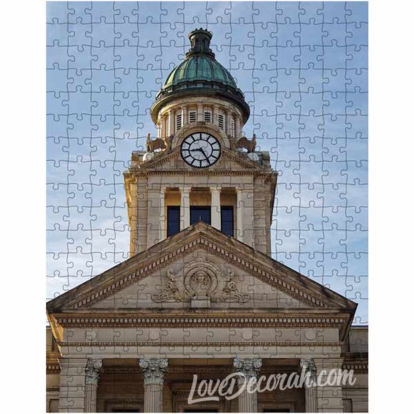 Decorah IA Puzzle Winneshiek County Courthouse with Blue Sky