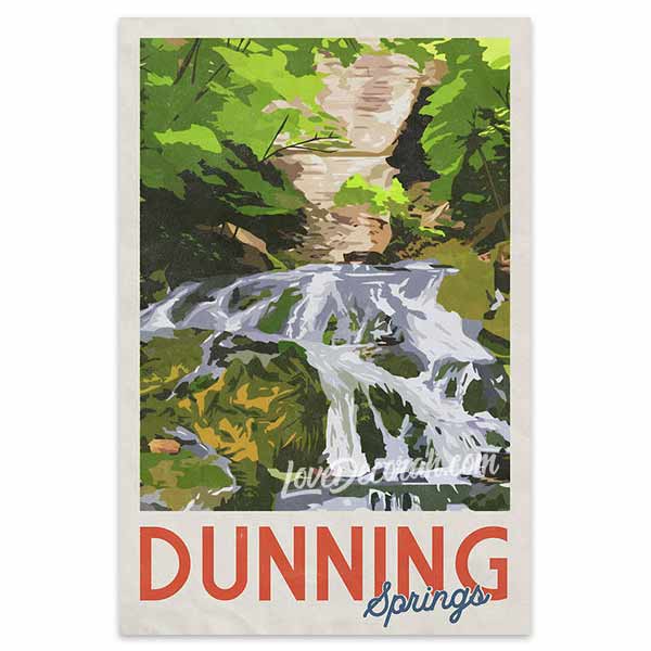 Decorah Iowa Dunning's Spring Vintage Travel Poster - Art Print