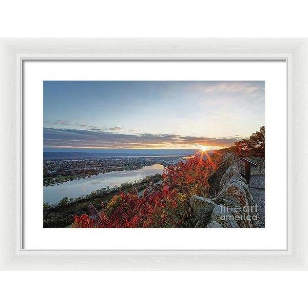 Fall Sunrise At Garvin Heights Winona - Framed Print - Kari Yearous Photography WinonaGifts KetoGifts LoveDecorah