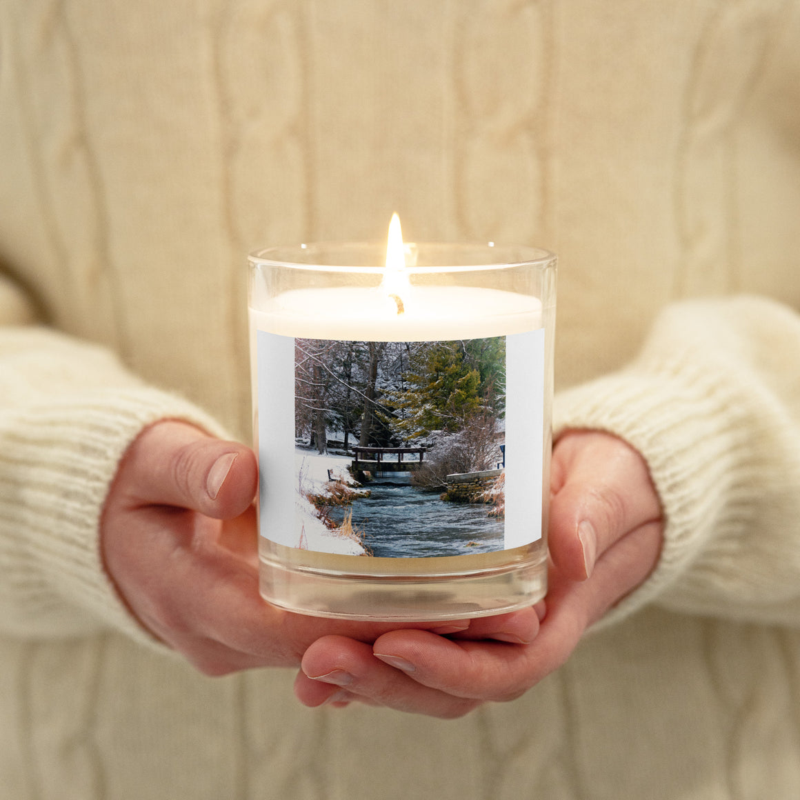 Siewer Springs in Winter Decorah Iowa Soy Candle