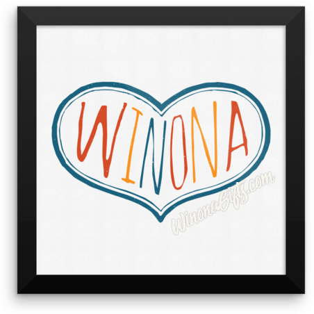 Framed Poster Winona Multicolor Heart - Kari Yearous Photography WinonaGifts KetoGifts LoveDecorah
