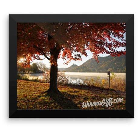 Framed Poster Sugarloaf With Red Fall Colors - Kari Yearous Photography