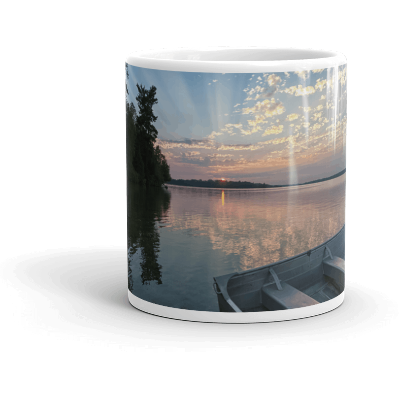 Mug Sunset With Beams at Pineridge Resort Deer Lake - Kari Yearous Photography