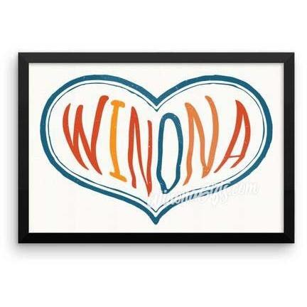 Framed Poster Winona Minnesota Heart - Kari Yearous Photography