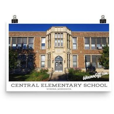Poster Central Elementary School Winona Minnesota, 12" x 18" - Kari Yearous Photography WinonaGifts KetoGifts LoveDecorah
