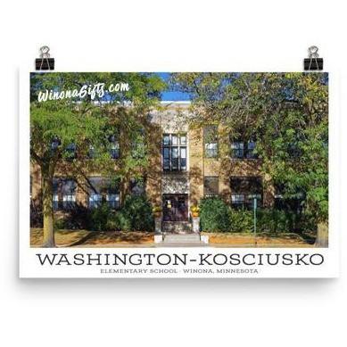 Poster Washington-Kosciusko Elementary School Winona MN - Kari Yearous Photography WinonaGifts KetoGifts LoveDecorah
