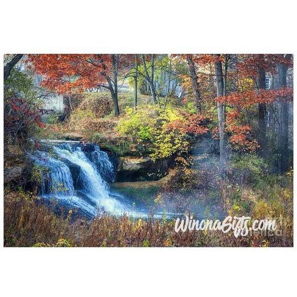 Pickwick Mill Falls in Autumn - Art Print - Kari Yearous Photography WinonaGifts KetoGifts LoveDecorah