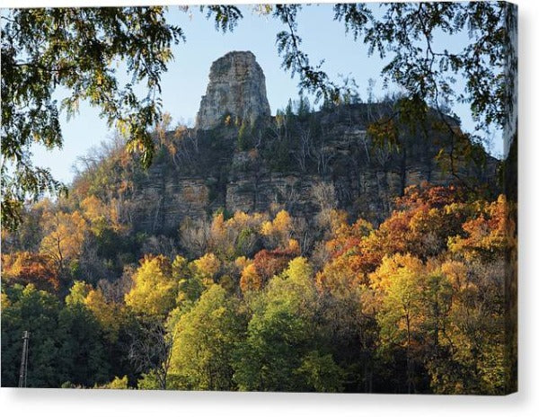 Sugarloaf in Fall with Sunlight - Canvas Print