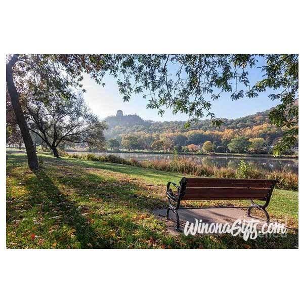 Sugarloaf Winona Seat With A View - Art Print - Kari Yearous Photography WinonaGifts KetoGifts LoveDecorah