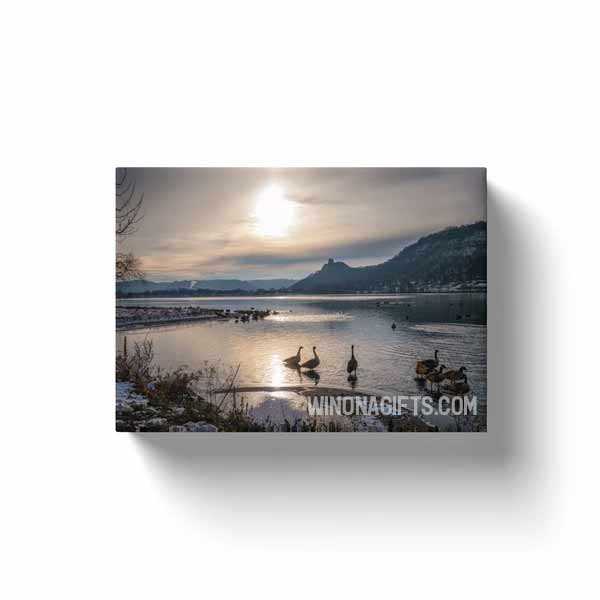Canvas Wrap 5" x 7" Winter Sugarloaf with Geese - Kari Yearous Photography WinonaGifts KetoGifts LoveDecorah